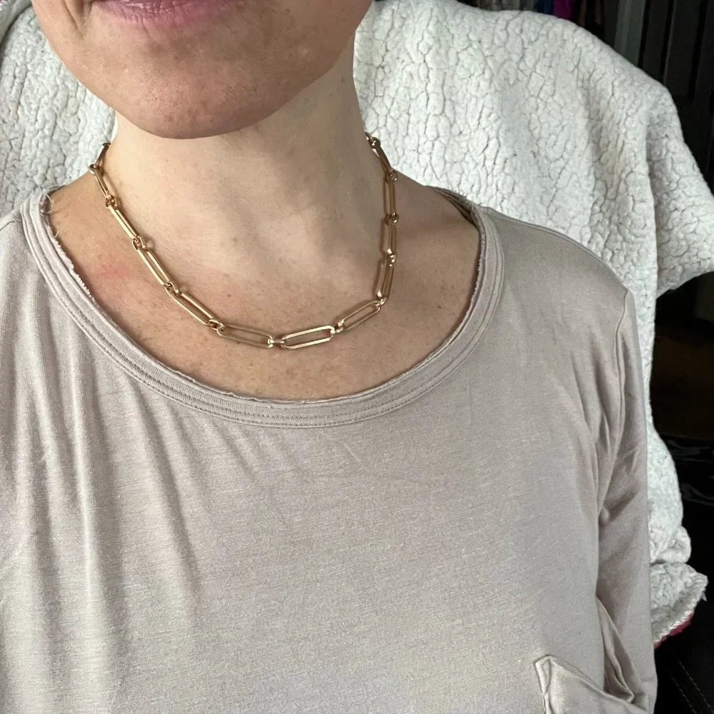Necklace, SUGARFIX by BaubleBar Link Chain Gold Necklace NWOT - Picture 5 of 6